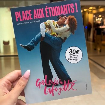 🛍️ BON PLAN ÉTUDIANT
🎓 Place aux étudiants avec les Galeries Lafayette !!
🤩Jusqu’au 9 octobre, profitez de 30€ offe…